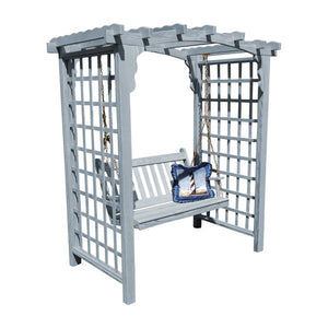 Yellow Pine Cambridge Arbor & Swing Porch Swing 5ft / Gray Stain