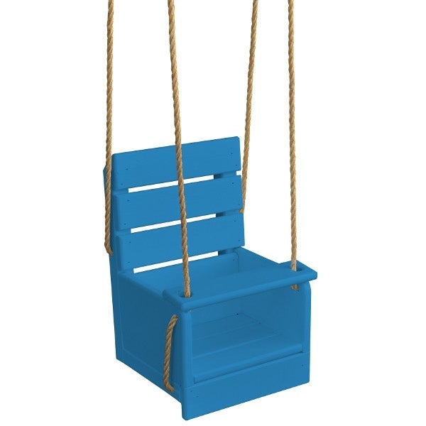 Yellow Pine Classic Baby Swing (Rope Included) Porch Swing Caribbean Blue Paint