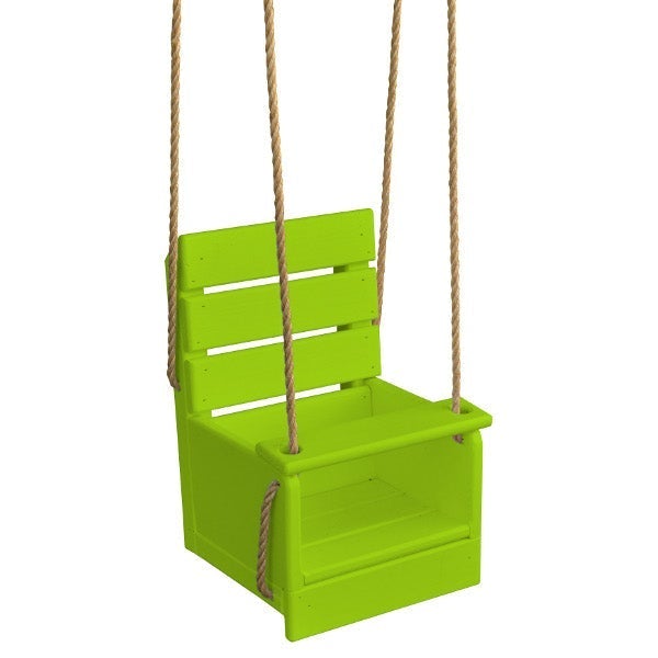 Yellow Pine Classic Baby Swing (Rope Included) Porch Swing Lime Green Paint
