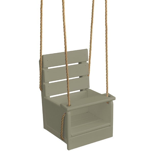 Yellow Pine Classic Baby Swing (Rope Included) Olive Gray Paint