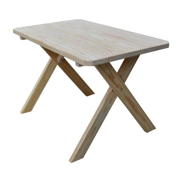 Yellow Pine Crossleg Table Only Outdoor Tables