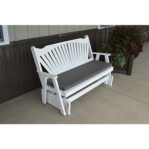 Yellow Pine Fan Back Style Glider - The Charming Bench Company