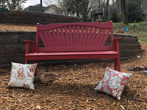 Yellow Pine Fanback Garden Bench - The Charming Bench Company