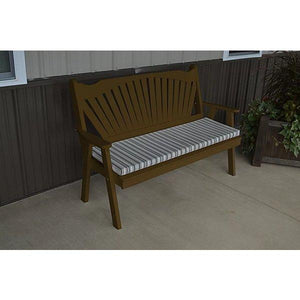 Yellow Pine Fanback Garden Bench - The Charming Bench Company