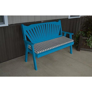 Yellow Pine Fanback Garden Bench - The Charming Bench Company