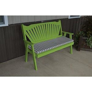Yellow Pine Fanback Garden Bench - The Charming Bench Company