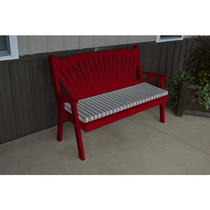 Yellow Pine Fanback Garden Bench - The Charming Bench Company