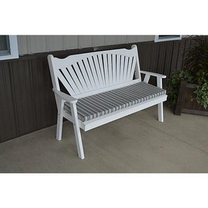 Yellow Pine Fanback Garden Bench - The Charming Bench Company
