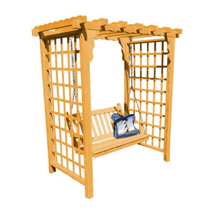 Yellow Pine Lexington Arbor & Swing Porch Swing 5ft / Natural Stain