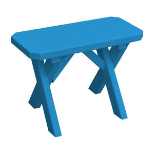 Yellow Pine Picnic Crossleg Bench Picnic Bench 2ft / Caribbean Blue Paint
