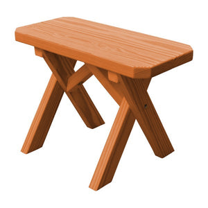 Yellow Pine Picnic Crossleg Bench Picnic Bench 2ft / Cedar Stain