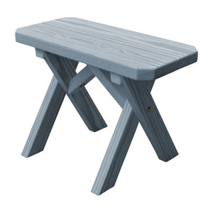 Yellow Pine Picnic Crossleg Bench Picnic Bench 2ft / Gray Stain