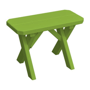 Yellow Pine Picnic Crossleg Bench Picnic Bench 2ft / Lime Green Paint