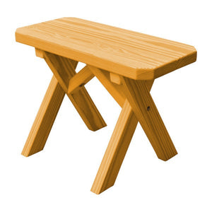 Yellow Pine Picnic Crossleg Bench Picnic Bench 2ft / Natural Stain