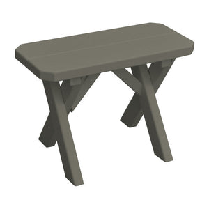 Yellow Pine Picnic Crossleg Bench Picnic Bench 2ft / Olive Gray Paint