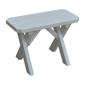 Yellow Pine Picnic Crossleg Bench Picnic Bench 2ft / White Paint