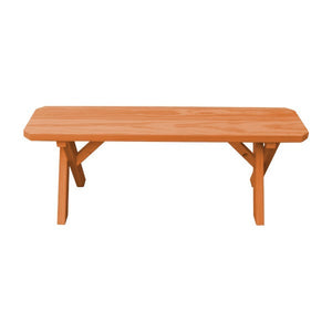 Yellow Pine Picnic Crossleg Bench Picnic Bench 4ft / Cedar Stain