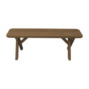 Yellow Pine Picnic Crossleg Bench Picnic Bench 4ft / Mushroom Stain