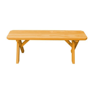 Yellow Pine Picnic Crossleg Bench Picnic Bench 4ft / Natural Stain