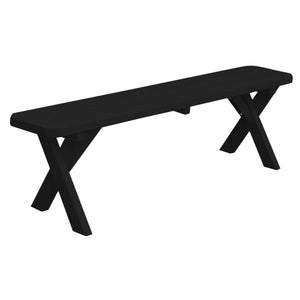 Yellow Pine Picnic Crossleg Bench Size 5ft, 6ft, 8ft Picnic Bench 5ft / Black Paint