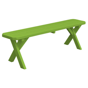 Yellow Pine Picnic Crossleg Bench Size 5ft, 6ft, 8ft Picnic Bench 5ft / Lime Green Paint
