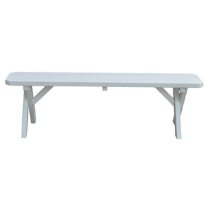 Yellow Pine Picnic Crossleg Bench Size 5ft, 6ft, 8ft Picnic Bench 5ft / White Paint