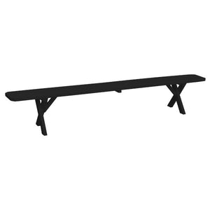 Yellow Pine Picnic Crossleg Bench Size 5ft, 6ft, 8ft Picnic Bench 8ft / Black Paint
