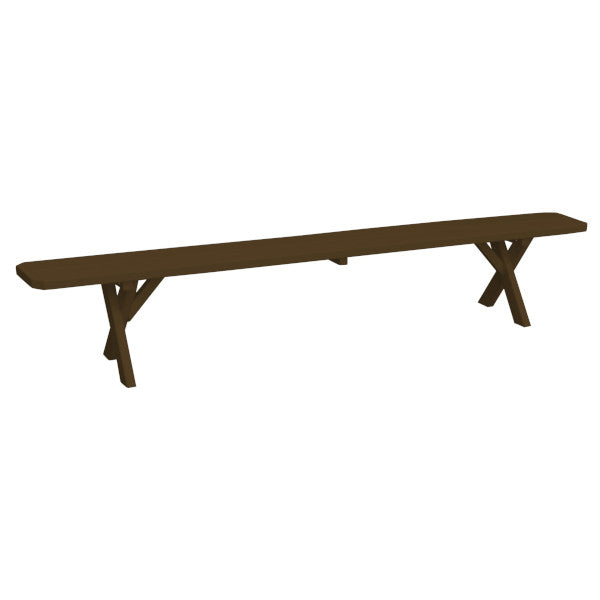 Yellow Pine Picnic Crossleg Bench Size 5ft, 6ft, 8ft Picnic Bench 8ft / Coffee Paint