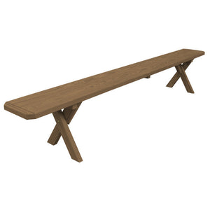Yellow Pine Picnic Crossleg Bench Size 5ft, 6ft, 8ft Picnic Bench 8ft / Mushroom Stain