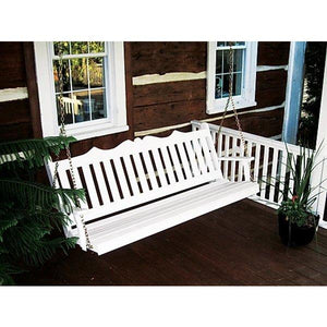 A & L Furniture Yellow Pine Royal English Garden Swing Swings 4ft / Unfinished