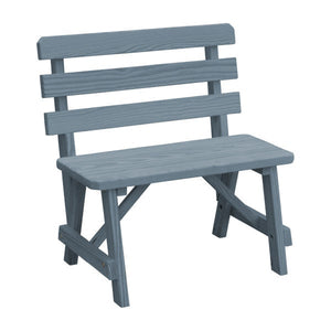 Yellow Pine Traditional Backed Bench - The Charming Bench Company