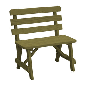 Yellow Pine Traditional Backed Bench - The Charming Bench Company