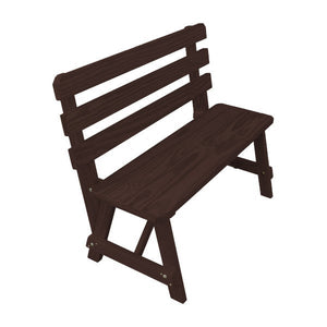Yellow Pine Traditional Backed Bench - The Charming Bench Company