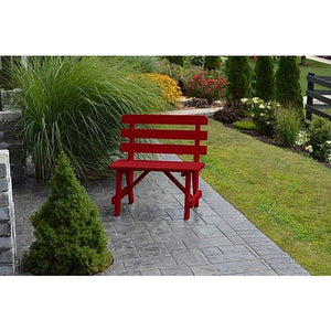 Yellow Pine Traditional Backed Bench - The Charming Bench Company