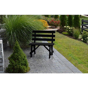 Yellow Pine Traditional Backed Bench - The Charming Bench Company