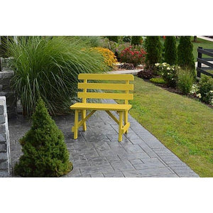 Yellow Pine Traditional Backed Bench - The Charming Bench Company