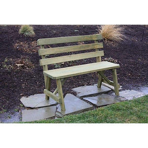 Yellow Pine Traditional Backed Bench - The Charming Bench Company