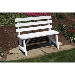Yellow Pine Traditional Backed Bench - The Charming Bench Company