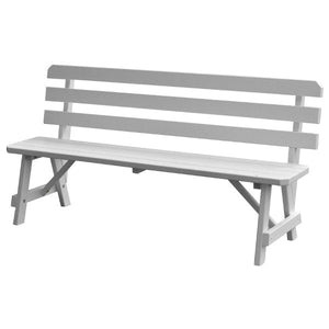 Yellow Pine Traditional Backed Bench Size 5ft, 6ft, 8ft Garden Bench