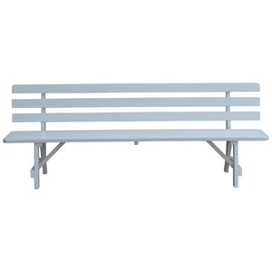 Yellow Pine Traditional Backed Bench Size 5ft, 6ft, 8ft Garden Bench 8ft / White Paint