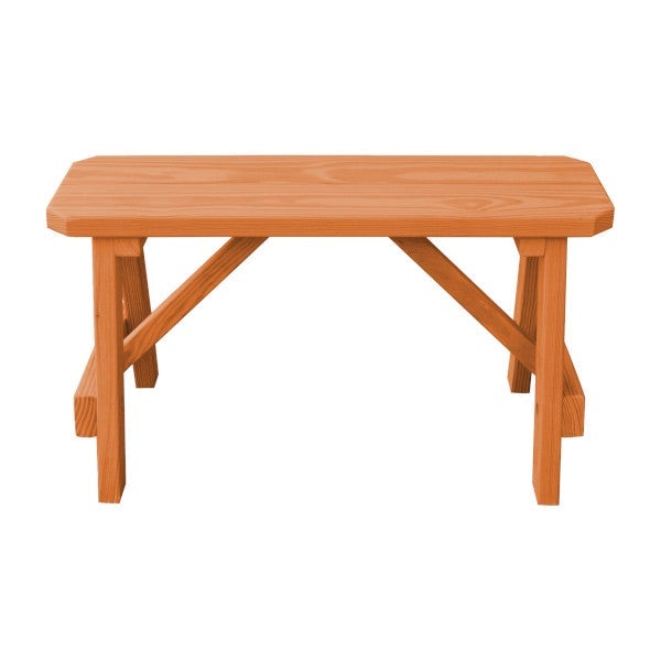 Yellow Pine Traditional Bench Only Picnic Bench 3ft / Cedar Stain