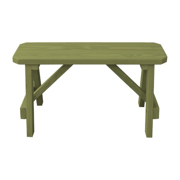 Yellow Pine Traditional Bench Only Picnic Bench 3ft / Linden Leaf Stain