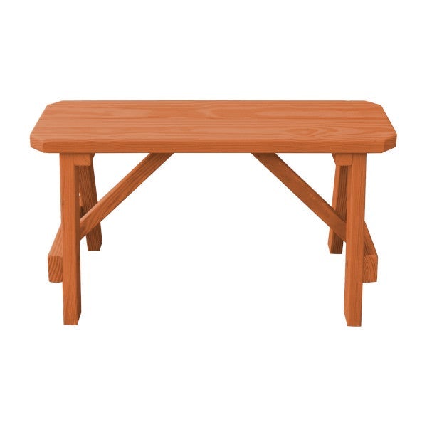 Yellow Pine Traditional Bench Only Picnic Bench 3ft / Redwood Stain