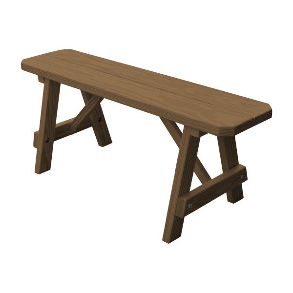 Yellow Pine Traditional Bench Only Picnic Bench 4ft / Mushroom Stain