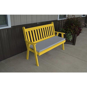 Yellow Pine Traditional English Garden Bench - The Charming Bench Company