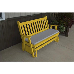 Yellow Pine Traditional English Style Glider - The Charming Bench Company