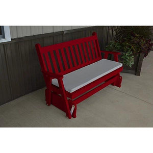 Yellow Pine Traditional English Style Glider - The Charming Bench Company