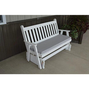 Yellow Pine Traditional English Style Glider - The Charming Bench Company