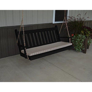 Yellow Pine Traditional English Style Porch Swing - The Charming Bench Company
