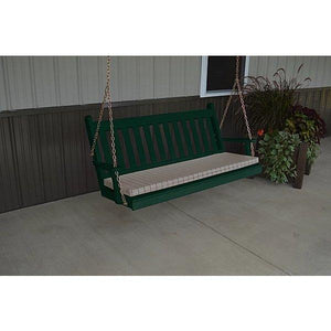 Yellow Pine Traditional English Style Porch Swing - The Charming Bench Company